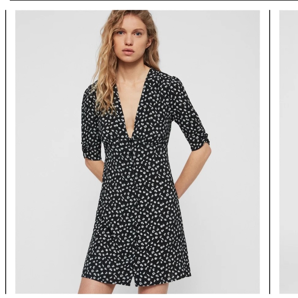 All Saints Dress with small flowers. Size L